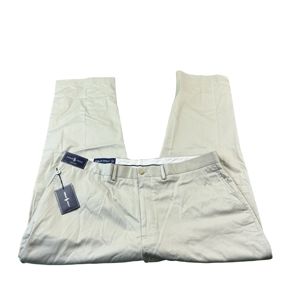 Polo Ralph Lauren Khaki Cotton Links Pant Mens Chino Size 42x30 NWT